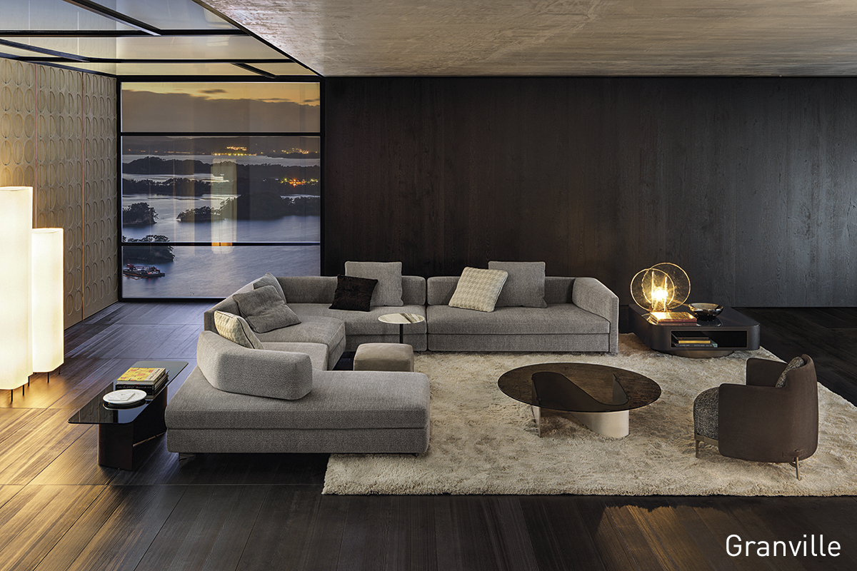 <p>Durante el año siguiente la colaboración con Minotti evoluciona con dos nuevos proyectos, el sistema de asientos&nbsp;<strong>Granville</strong>&nbsp;y la mesa&nbsp;<strong>Dan</strong>, y en 2019 con el sistema de asientos&nbsp;<strong>Daniels</strong>&nbsp;y las mesitas con espacio de almacenaje&nbsp;<strong>Amber</strong>.</p>
