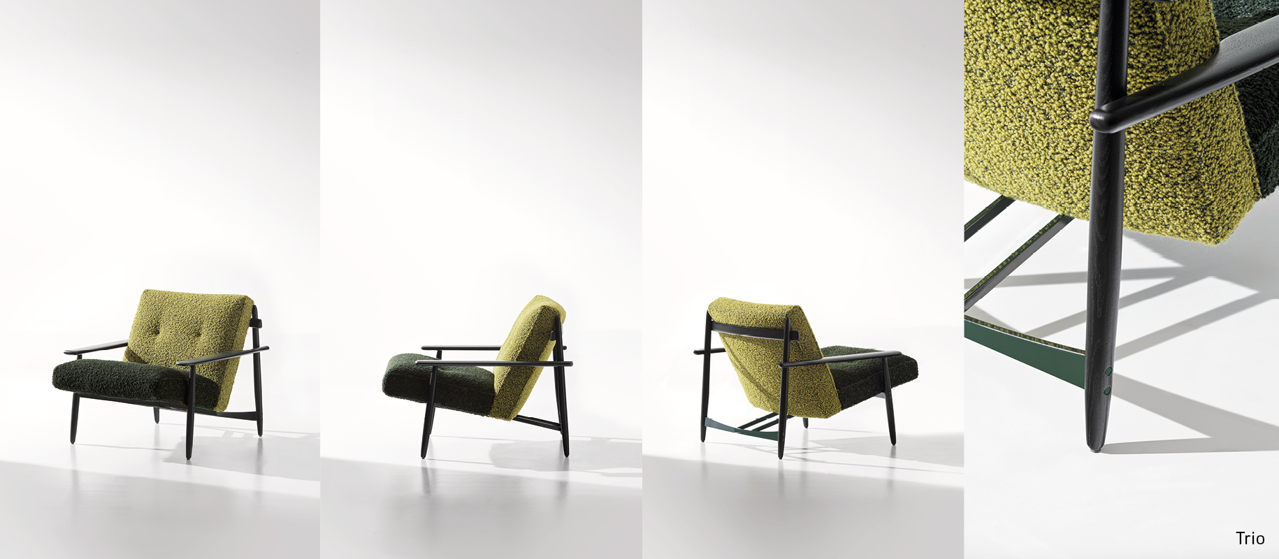 <p>L’uso sapiente e combinato di materiali diversi caratterizza anche la poltrona <strong>Trio</strong>, firmata da Marcio Kogan per la 2024 Collection, da cui prende forma anche la versione <strong>Trio Outdoor</strong> per gli spazi a cielo aperto.</p>
